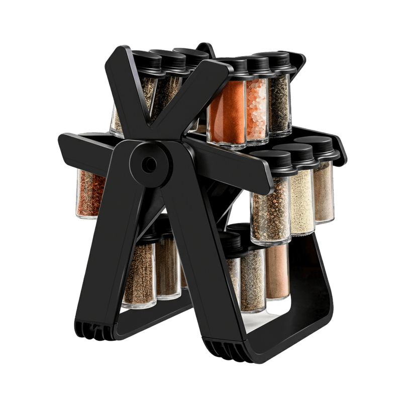 SpaceSaver Premium Rotating Spice Rack – 18 Jars
