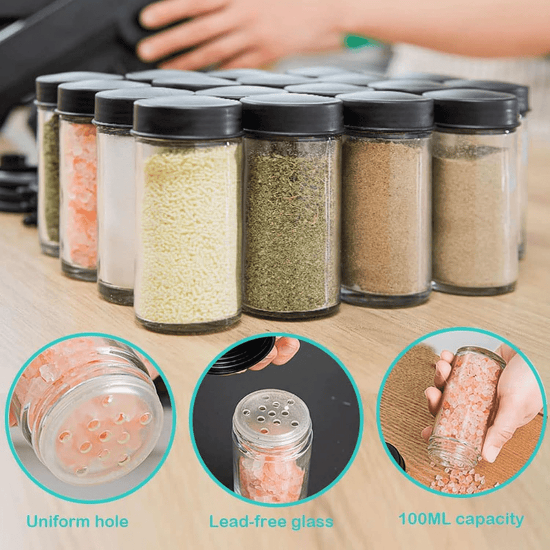 SpaceSaver Premium Rotating Spice Rack – 18 Jars