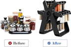SpaceSaver Premium Rotating Spice Rack – 18 Jars