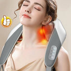 Portable 3D Kneading Massage Pillow for Therapy Deep Tissue Neck, Shoulder & Back Pain Relief