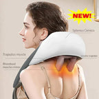 Portable 3D Kneading Massage Pillow for Therapy Deep Tissue Neck, Shoulder & Back Pain Relief